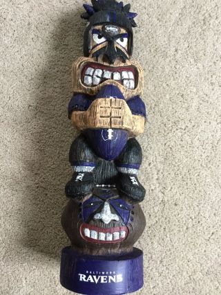 Baltimore Ravens Tiki Figurine Wood Totem Nfl Forever Collectibles Football Fan