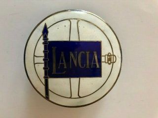Vintage Emblem Lancia Radiator Car Badge Enamel Automobile Tag