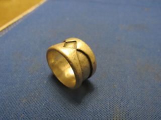 Vintage Sterling Silver Art Deco Geometric Design Ring