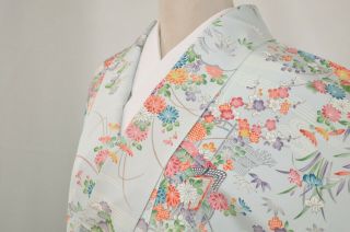 Vintage Silk Wedding Kimono:159cm Tall Kaga - Yuzen Dyeing Royal Cargo@kz92