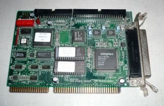 Vintage Adaptec Aha - 1542cf/1540cf Isa Scsi Controller Card With Floppy Connector