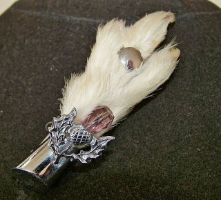 Vintage Signed Mizpah Jewellery Scottish Celtic Grouse Claw Foot Brooch Kilt Pin