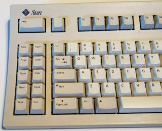Sun Type 5c Mechanical Keyboard Ps/2 Wired 3201234 - 02 Retro Gaming Vintage