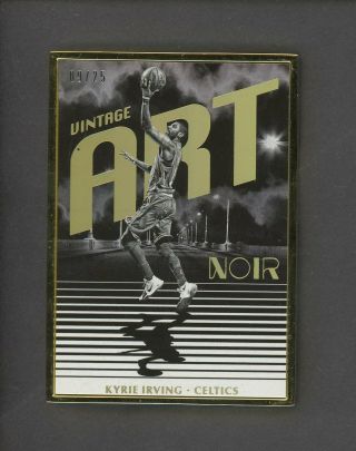 2017 - 18 Panini Noir Vintage Art Framed Kyrie Irving Celtics 9/25