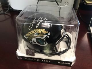 Leonard Fournette Autographed Jacksonville Jaguars Riddell Mini Helmet W/coa
