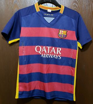 Red & Blue Lionel Messi 10 Fc Barcelona Soccer Jersey Youth M/l 26