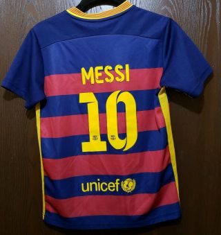 Red & Blue Lionel Messi 10 FC Barcelona Soccer Jersey Youth M/L 26 2