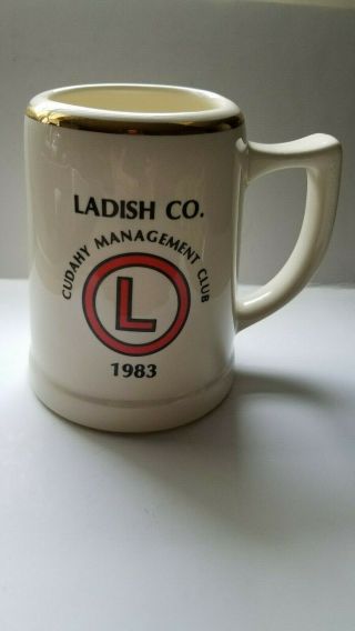 Vintage Ladish Co Cudahy Management Club 1983 Wisconsin Ceramic Stein Mug