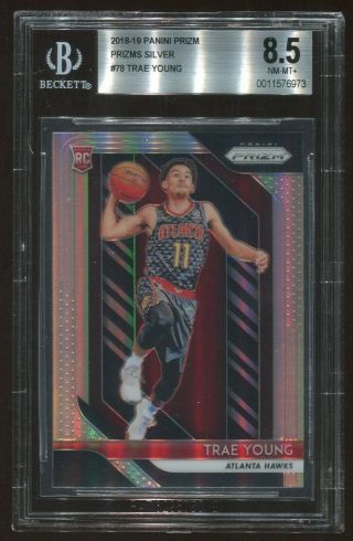 2018/19 Prizm Silver Trae Young Rc Bgs 8.  5