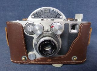 Vintage Mercury Ii 35mm Film Camera With Universal F 2.  7 Tricor Lens,  Case