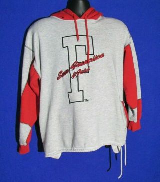 Vintage Starter San Francisco 49ers Red/gray Jacket/hoodie Pullover Mens Large