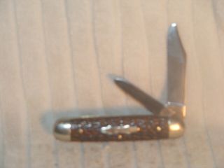 Vintage Schrade Cut.  Co.  Bone Equal End Jack Knife 1904 - 1946