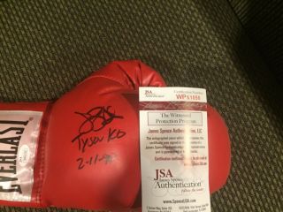 Buster Douglas Autographed " Tyson Ko 2 - 11 - 90 " Boxing Glove Jsa