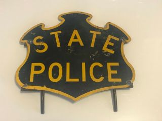 Vintage Connecticut State Police Patrol Trooper Government License Plate