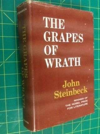 Grapes Of Wrath By John Steinbeck 1939 Book Club First Edition Vf Hc Dj