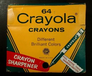 Vintage Crayola Crayons No.  64 Binney & Smith Sharpener