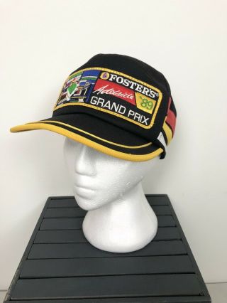 Vintage Fosters Adelaide Grand Prix 1989 Hat Cap Black Motorsport Formula One