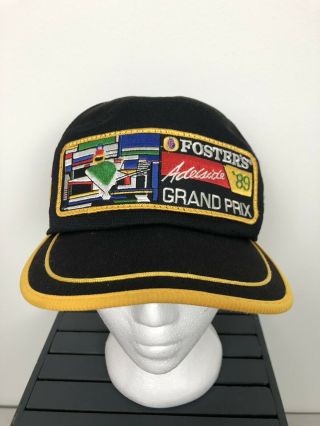 Vintage Fosters Adelaide Grand Prix 1989 Hat Cap Black Motorsport Formula One 2