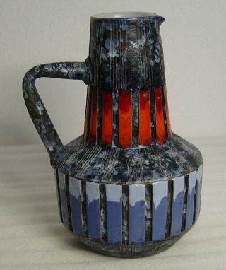 Vtg 60s/70s Handled Lava Pottery Vase Bitossi ? Signed Italy