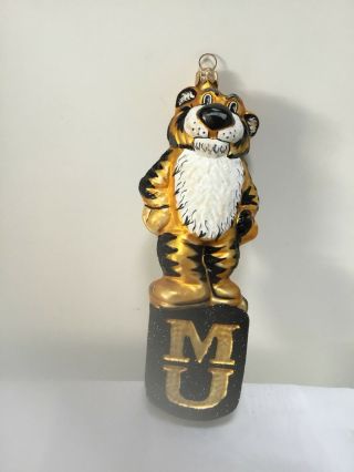 Missouri Tigers Glasscots Slavic Treasures Blown Glass Ornament