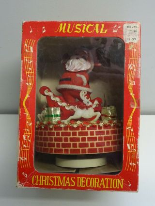 Vintage Musical Christmas Decoration/ornament Boxed Jingle Bells Japan