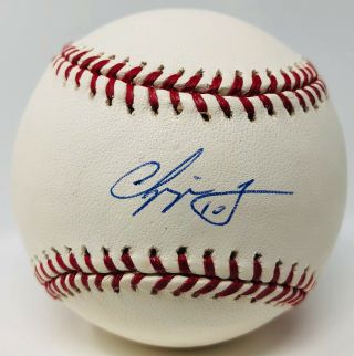 Atlanta Braves Chipper Jones Signed Baseball - Psa Dna Sticker Only