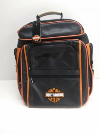 Nwt Harley Davidson 105th Anniversary Leather Backpack/carry On Bag W/laptop Sl