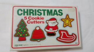 Christmas Cookie Cutters Vintage 1987 Fox Run Craftsmen 5 Metal 2