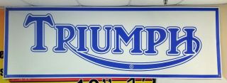 Triumph Motorcycle Vintage Dealer Vintage Logo Banner Sign