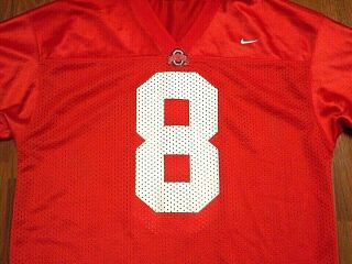 Vintage Ohio State Buckeyes 8 Football Jersey By Nike,  Youth 7,