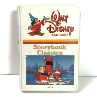 Disney Storybook Classics Beta 121vs Vhs White Clam Shell Vintage