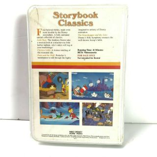 Disney Storybook Classics Beta 121VS VHS White Clam Shell Vintage 2