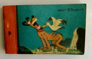 Vintage Walt Disney ' s CINDERELLA AND PLUTO MOVING PICTURE FLIP BOOK Ships 2
