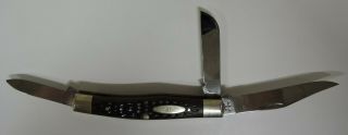 Vtg 1972 Case Xx Usa 6332 8 Dot Pocket Knife - 3 Blades - Bone Handle - 3 5/8 " Closed