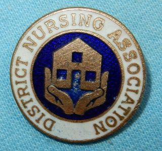 Vintage District Nursing Association Pin Badge Medical Hospital