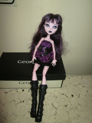 Vtg Monster High 17 " Frightfully Tall Ghouls Elissabat Wolf Doll & Clothes Veuc