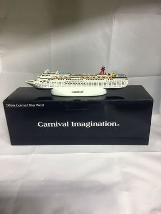 Carnival Cruise Line Imagination Cruise Ship Model 10.  5” Resin Hand Painted Jj5