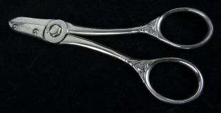 Jackson & Perkin Vintage Italian Cut & Hold Floral Rose Shears Scissors Forged 2