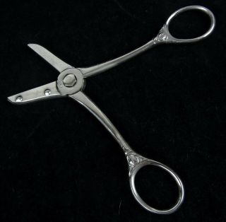 Jackson & Perkin Vintage Italian Cut & Hold Floral Rose Shears Scissors Forged 3