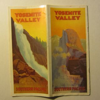 Old Vintage 1910 Yosemite Valley - S.  P.  Railroad Travel Brochure - National Park