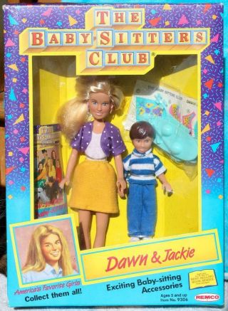 Vtg 1991 The Baby - Sitters Club 9.  5 " Dawn & Jackie Dolls Scholastic Remco Mib