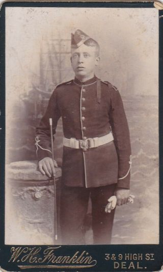 Old Vintage Cdv Photo Man Military Uniform Deal Kent F2