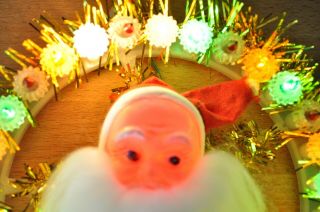 Vintage Christmas Tree Topper Santa With Lights From Gem