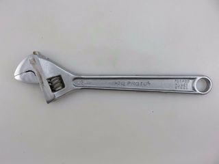 Proto 712 Adjustable Wrench 12 " Chrome Forged Steel Vintage Made In Usa