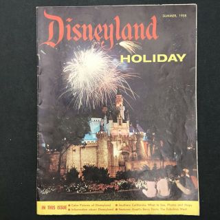 Vintage Disneyland Holiday 1958 Park Brochure And Guide Summer