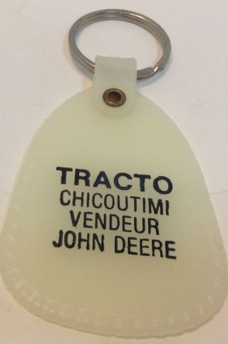 Vintage Promo Keychain John Deere Dealer Tracto Chicoutimi Porte - Cle Tracteurs