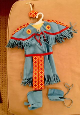 American Girl Kaya Pow Wow Dress & Accessories,  Turquoise Retired.  Vintage.  Euc.