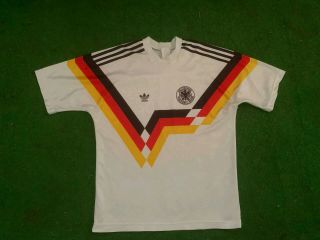 Vintage Adidas Germany 1990 Fifa World Cup Home Soccer Jersey M 2.  5/5
