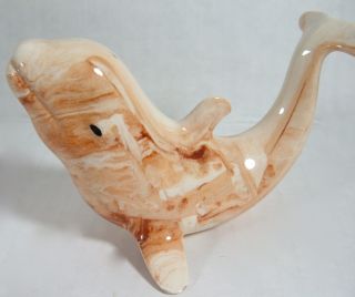 Vintage Alaska Sitka Clay Whale Handmade Pottery Ceramitique Signed Lac Figure