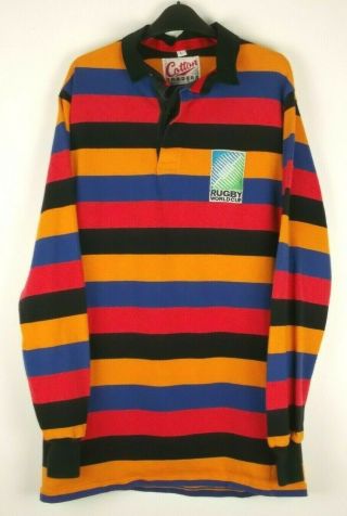 Vintage Cotton Traders Rugby Union World Cup Referee Jersey Shirt Size Large